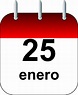 25 de enero - Calendario