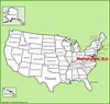 Mapa dos estados unidos dc - Washington dc localizado mapa dos estados ...