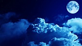 Photos Nature Sky Moon night time Clouds 3840x2160