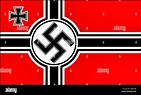 HAKENKREUZ KRIEGSMARINE Kriegszeichen-Flagge Nazi-Deutschlands mit ...