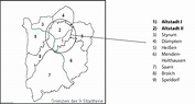 Abbildung 2: Die Grenzen der neun Stadtteile von Mülheim an der Ruhr ...