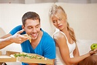 Couple Eating Different Food Stock Image - Image of girl, delicious ...