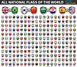 Premium Vector | All national flags of the world . shield flag design ...
