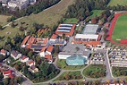 Luftaufnahme Planegg - Feodor-Lynen-Gymnasium mit Kupferhaus in Planegg ...