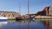 Wismar, Germany: Alter Hafen (Old Harbor), "ALBIN KÖBIS" Old Sailing ...