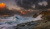 Fondos de pantalla : paisaje, puesta de sol, mar, rock, naturaleza ...
