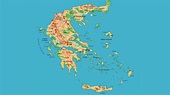 Mapa fisico de Grecia