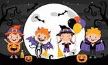 Diseño de halloween con personaje de dibujos animados | Vector Premium