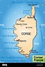 map of corsica as an overview map in pastelorange Stock Vector Image ...