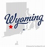 Map of Wyoming, RI, Rhode Island
