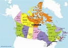 Ciudades Mapa De Canada Con Nombres