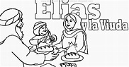 Elias y la viuda para colorear - Dibujos cristianos para colorear ...