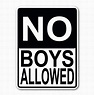 Tin Sign No Boys Allowed Aluminum Metal Sign for Wall Decor | Etsy