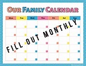 Family Calendar Template