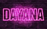 Скачать обои Dayana, 4k, wallpapers with names, female names, Dayana ...