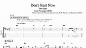 "Don't Start Now" · Dua Lipa || Bass + Voice + Piano + Guitar || Tabs ...