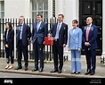 Jeremy Hunt's Treasury team outside 11 Downing Street before his first ...