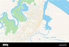 Printable mapa callejero de la ciudad de Iquitos, Perú. La plantilla de ...