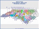 North Carolina State Senate Districts Map - 2003 to 2012