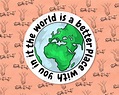The World Is A Better Place With You In It Vinyl Sticker | Etsy