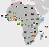 Map of Africa with flags - Flags of Africa - Wikipedia | Africa flag ...