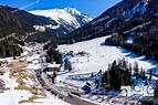 Aerial view, Ochsengarten, Kühtai pass road, Stubai Alps, Tyrol ...