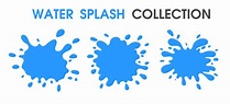 Water Splash verzameling eenvoudige cartoon stijl. 600613 Vectorkunst ...