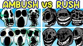 RUSH VS AMBUSH Roblox Doors ALL PHASES - Friday Night Funkin' (Roblox ...
