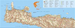 Mapa de Creta | Grecia - GrecoTour