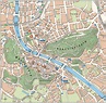 Large tourist map of Salzburg city center | Salzburg | Salzburg ...