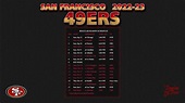 2022-2023 San Francisco 49ers Wallpaper Schedule