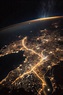 Luces de la ciudad desde el espacio | Foto Premium