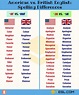 Important American and British Spelling Differences • 7ESL | Learn ...