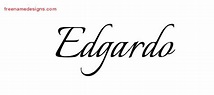 Calligraphic Name Tattoo Designs Edgardo Free Graphic - Free Name Designs