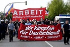 Far-right National Democratic Party (NPD) supporters march during May ...