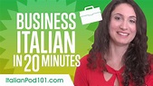 Learn Italian Business Language in 20 Minutes - YouTube