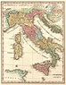 Ancient map of Italy at the time of the Roman Empire Stock Photo by ...