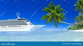 Barco De Cruceros Y Palmera Imagen de archivo - Imagen de exterior ...