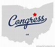 Map of Congress, Wayne County, OH, Ohio