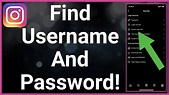 How To Find Instagram Password And Username - YouTube