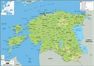 Estonia Physical Wall Map by GraphiOgre - MapSales