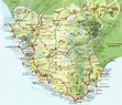 Mapa de Cádiz - Mapa Físico, Geográfico, Político, turístico y Temático.