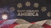 Happy Holidays America. Flag Stock Illustration - Illustration of ...