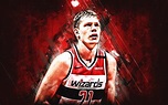 Download wallpapers Moritz Wagner, NBA, Washington Wizards, red stone ...