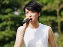 Gigi Leung performs to raise funds for construction workers