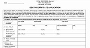 Arkansas Death Certificate Application PDF Form - FormsPal