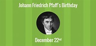 Birthday of Johann Friedrich Pfaff: Greatest German mathematician of ...