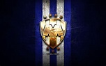 Download wallpapers Monterrey FC, golden logo, Liga MX, blue metal ...