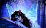 Download Magic Forest Flower Wings Fantasy Fairy HD Wallpaper by ...