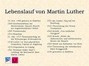 Martin Luther Lebenslauf Stichpunkte
